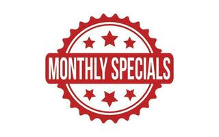 Monthly Specials rubber grunge stamp seal vector