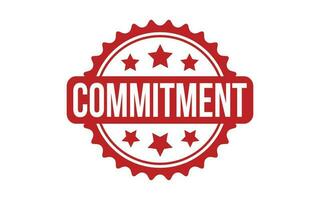 Commitment rubber grunge stamp seal vector