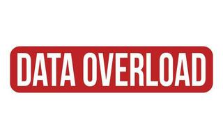 Data Overload Rubber Stamp Seal Vector
