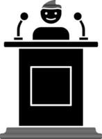 Orator or speaker icon in flat style. vector