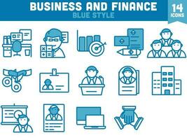 Flat Stye Set of Business And Finance Icon. vector