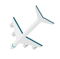 Illustration of Airplane in White Color. vector