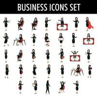 Business Woman in Different Poses with Expression and Activity. vector