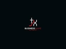 Alphabet Modern Tx Logo Icon, Initial Slime Tx xt Logo Letter Vector