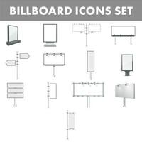 Billboard Icon Set on White Background. vector