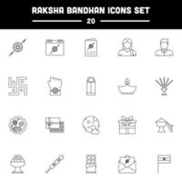 Black Stroke Illustration Of Raksha Bandhan Icon Or Symbol. vector