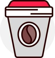 desechable cporcentaje offee taza icono en gris color. vector