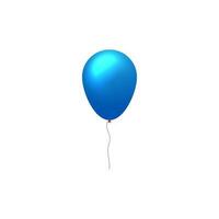 Isolated balloon icon in shiny blue color. vector