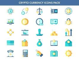 Set Of Crypto Currency Icons In Multicolor. vector