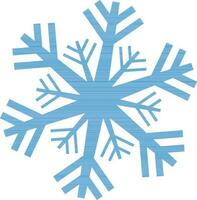 Flat style snowflake icon in blue color. vector