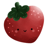 Cute and happy strawberry png