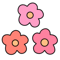 Cute pink flowers png