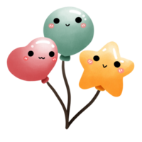 Cute pastel balloon png