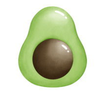 Cute and happy avocado png