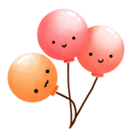 Cute colorful balloon png