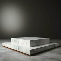 Empty marble minimal podium photo