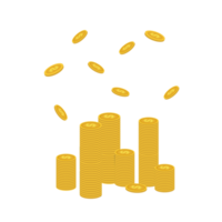 Illustration material of an image of coins, points, and money accumulating png