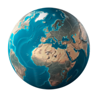 Planet Earth globe isolated. png