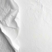 White paper texture isolated on white background, generate ai photo