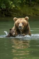 oso pardo oso, generar ai foto