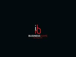 Initial Luxury Ib Letter Logo, Business Ib Logo Icon Vector Stock