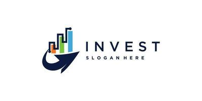 Investment logo design vector with modern style