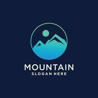 Mountain logo design idea with modern concept vector