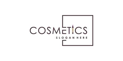 Makeup logo design with modern unique style idea vector