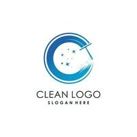 Clean logo vector idea with modern abstract style