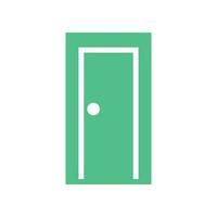 Flat Door Icon Symbol Vector Illustration