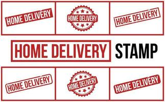 Home Delivery rubber grunge stamp set vector