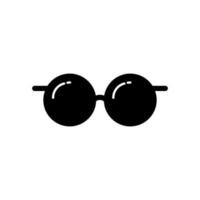 Glasses Fill Icon Symbol Vector. Black Glyph Glasses Icon vector