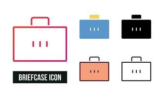 Briefcase Icon Set Vector Illustration