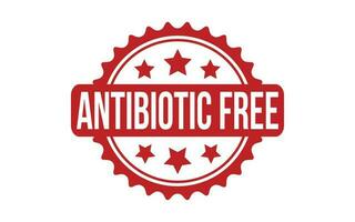 Antibiotic Free rubber grunge stamp seal vector