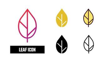 Leaf Icon Set Vector Illustration