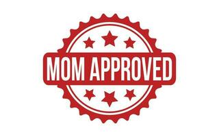 Mom Approved rubber grunge stamp seal vector