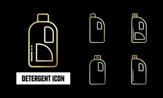 Golden Detergent Icon Vector Illustration