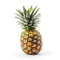 ripe pineapple isolated on white background, generate ai photo