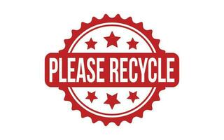 Please Recycle Rubber Stamp Seal Vector