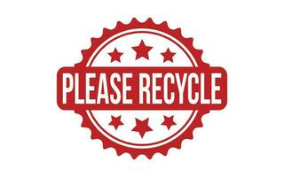 Please Recycle Rubber Stamp Seal Vector