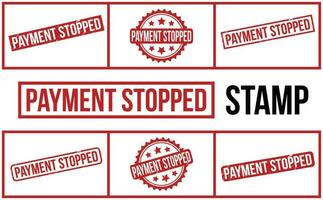 Payment Stopped rubber grunge stamp set vector