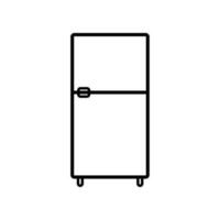 Fridge Lineal Icon Symbol Vector. Black Outline Fridge Icon vector