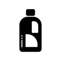 Detergent Fill Icon Symbol Vector. Black Glyph Detergent Icon vector