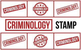 Criminology Rubber Stamp Set Vector