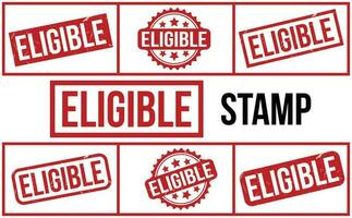 Eligible rubber grunge stamp seal vector