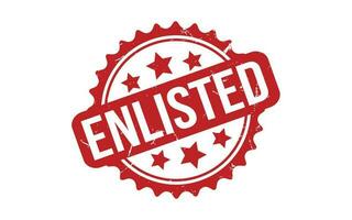 Enlisted rubber grunge stamp seal vector