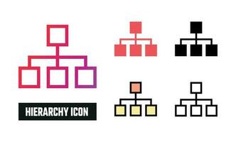 Hierarchy Icon Set Vector Illustration