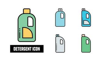 Detergent Icon Vector Illustration. Detergent Lineal Color Icon