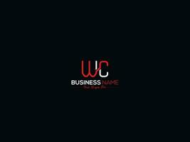 Modern Wc Logo Letter, initial Business Wc cw Logo Icon Vector