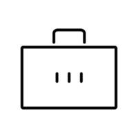 Briefcase Lineal Icon Symbol Vector. Black Outline Briefcase Icon vector